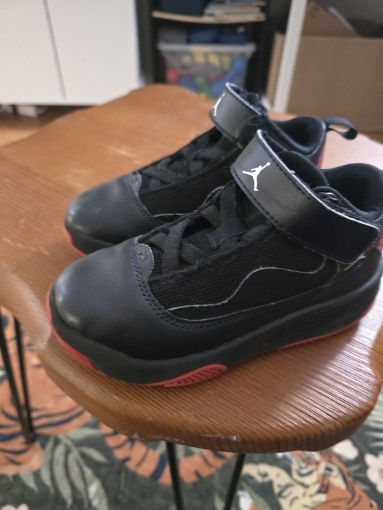 Nike Other - Nike Kids Black and Red Jordan Strap Sneakers